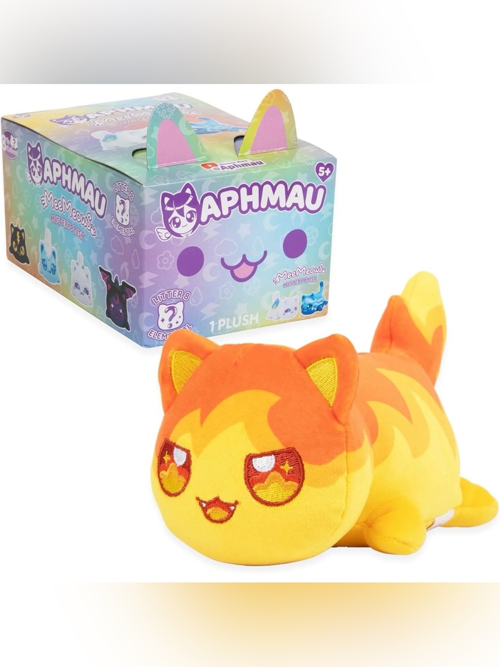 Aphmau kitty plush “fire” cat.  6 inch size.